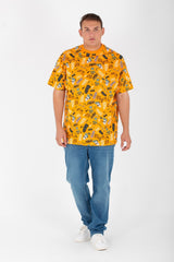 Men's Big Size Round Neck Short Sleeve Printed T-shirt
