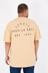 Men's Big Size Half Sleeve T-shirt With Front & Back Print And Summer Melton Material