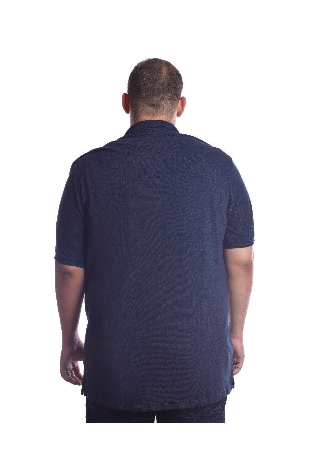 Men's Big Size Polo Front Printed Cotton T-shirt