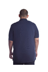 Men's Big Size Polo Front Printed Cotton T-shirt
