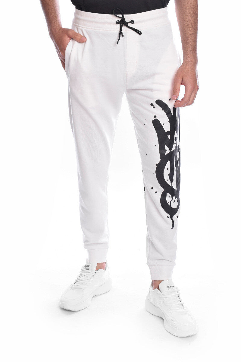 Men's Printed Slim Fit Elasticated Waist Sports Sweatpants
