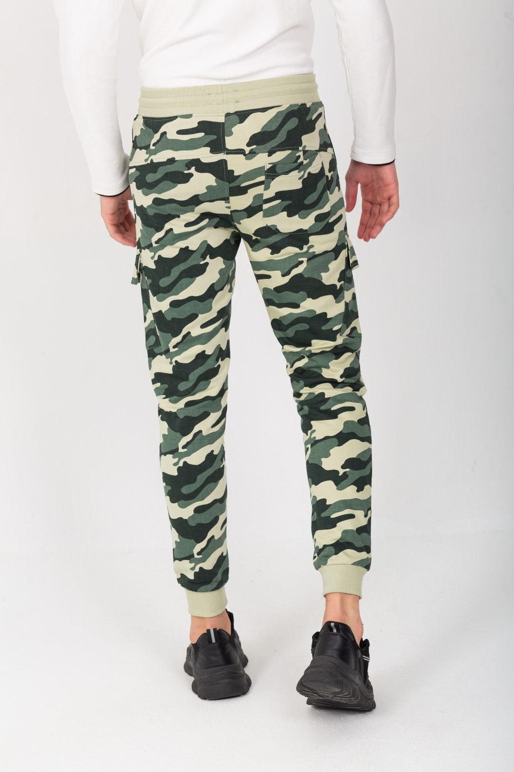 Men's Slim Fit Army Baggy Sports Soft Melton Camouflage Sweatpants