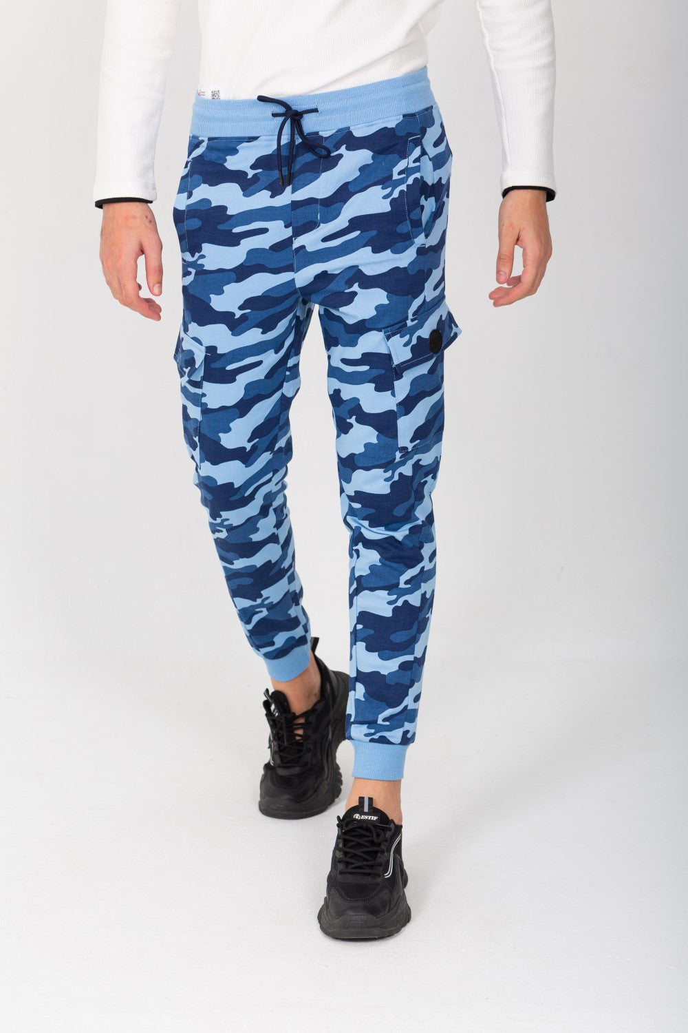 Men's Slim Fit Army Baggy Sports Soft Melton Camouflage Sweatpants