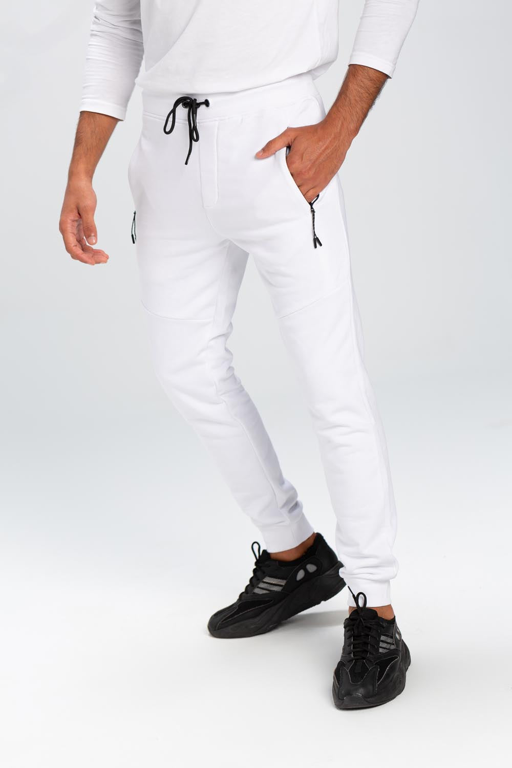 Men's Basic Slim Fit Sports Elegant Melton Sweatpants
