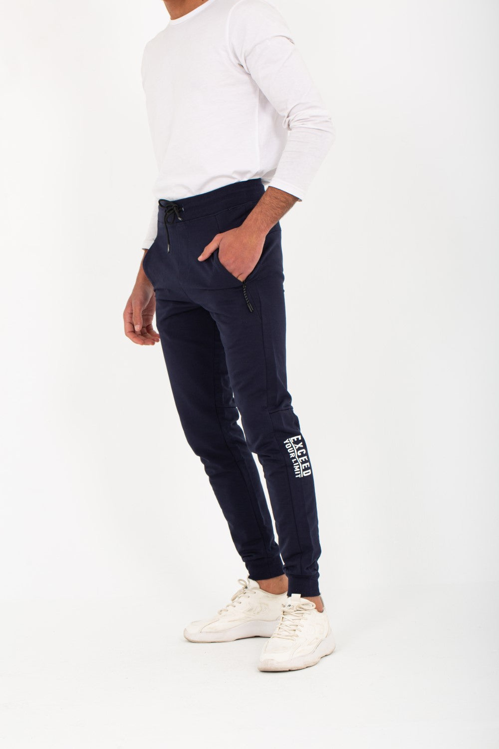 Men's Slim Fit Sports Unique Cut Printed Leg Sweatpants