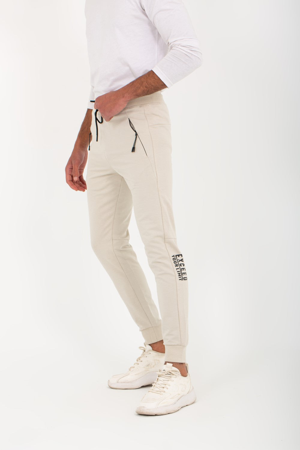 Men's Slim Fit Sports Unique Cut Printed Leg Sweatpants