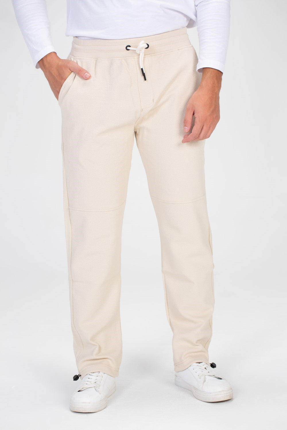 Mens Sweatpants With Elastic Waistband And A Modern Cut