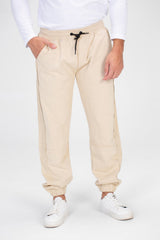 Men's Sweatpants With Elastic Waistband And Comfortable Melton Material