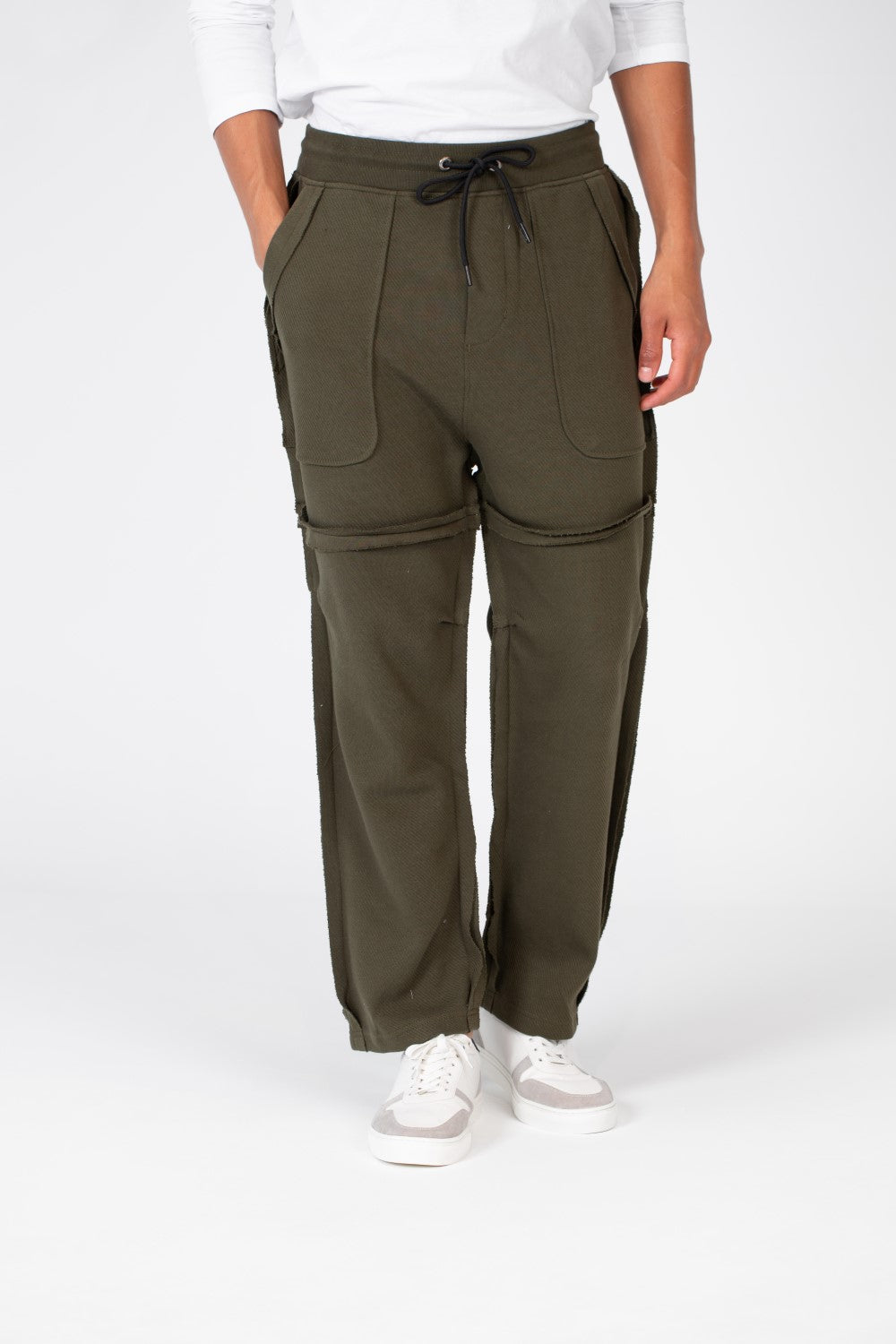 Men's Oversize Sweatpants With A Modern Fit In Melton Material