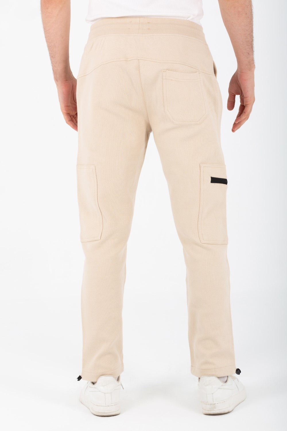 Men's Sweatpants With Modern Side Pockets In Cotton Melton Material