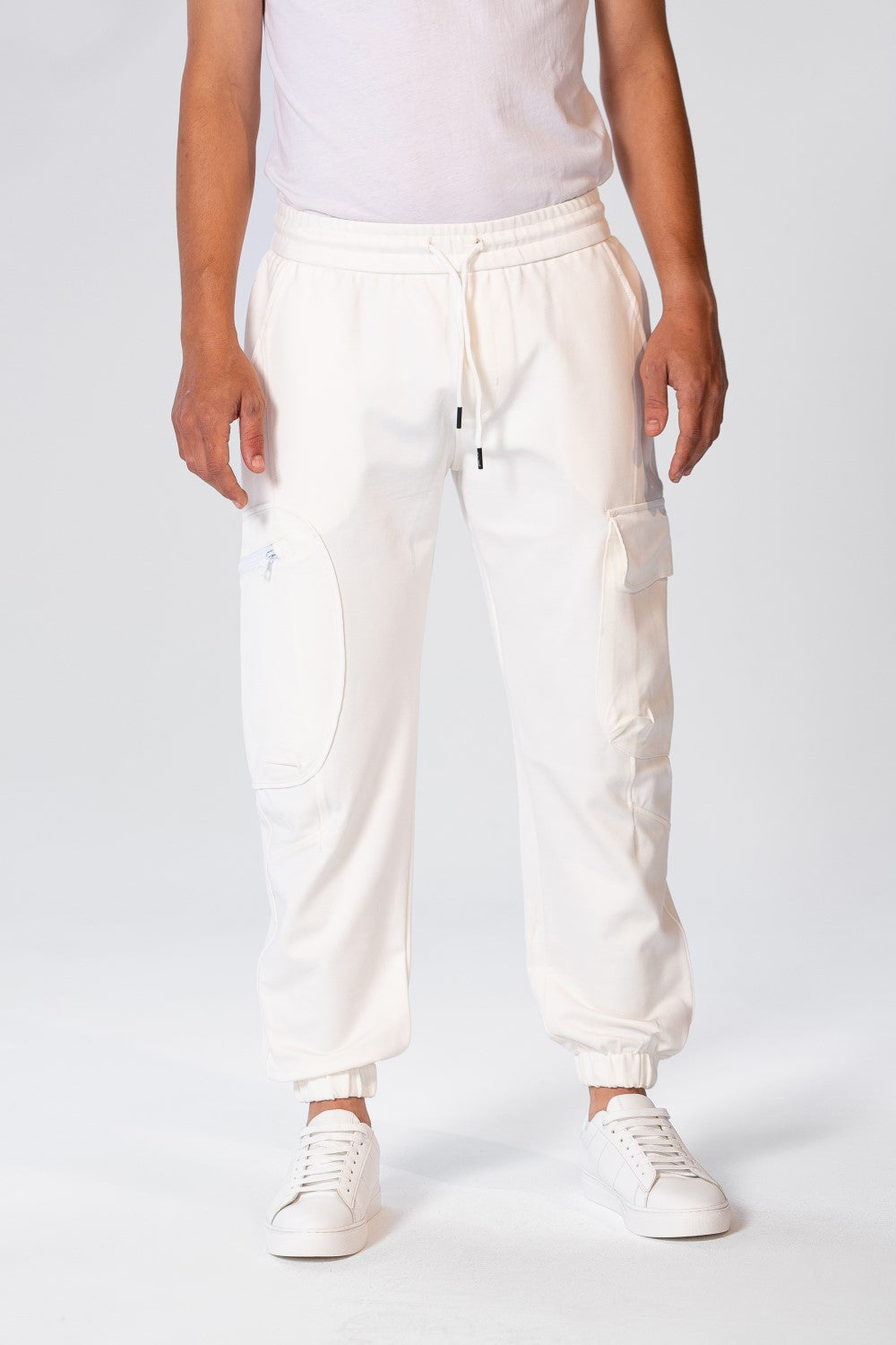 Men's Plain Sweatpants With Drawstring At The Waist And Pockets
