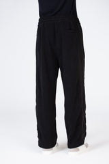 Men's Velvet Sweatpants With Elastic Waistband In Modern Cut And Back Pocket