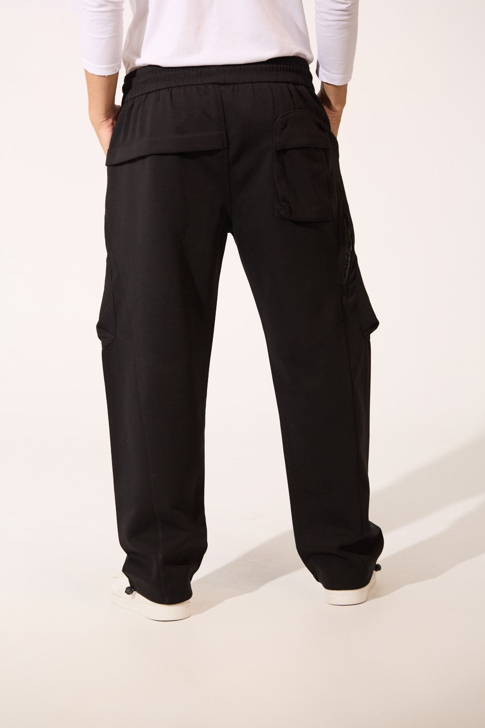 Men's Oversized Middle Drawstring Sweatpants With Front Pockets