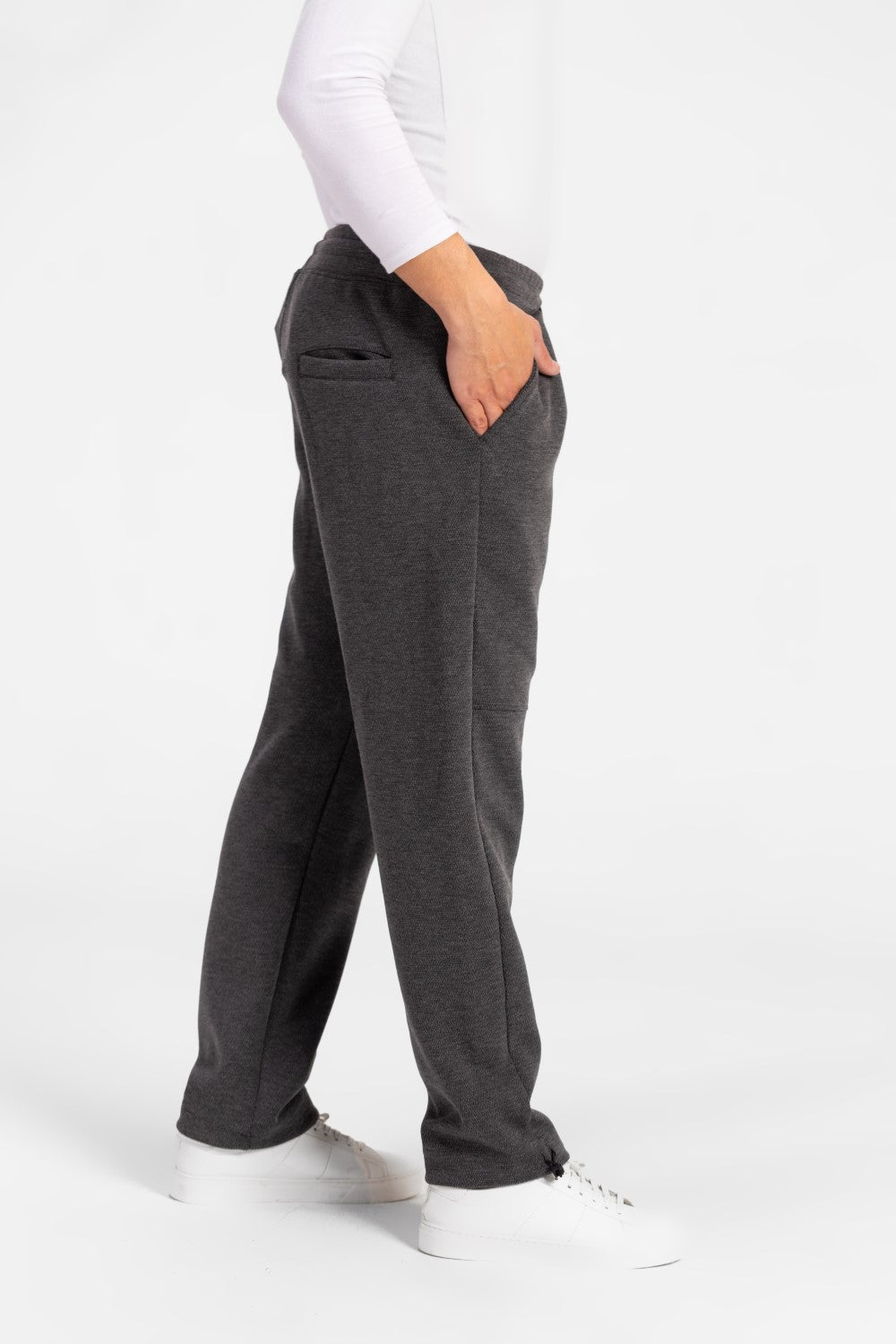 Men's Back Pocket Wide Leg Waist Drawstring Sweatpants