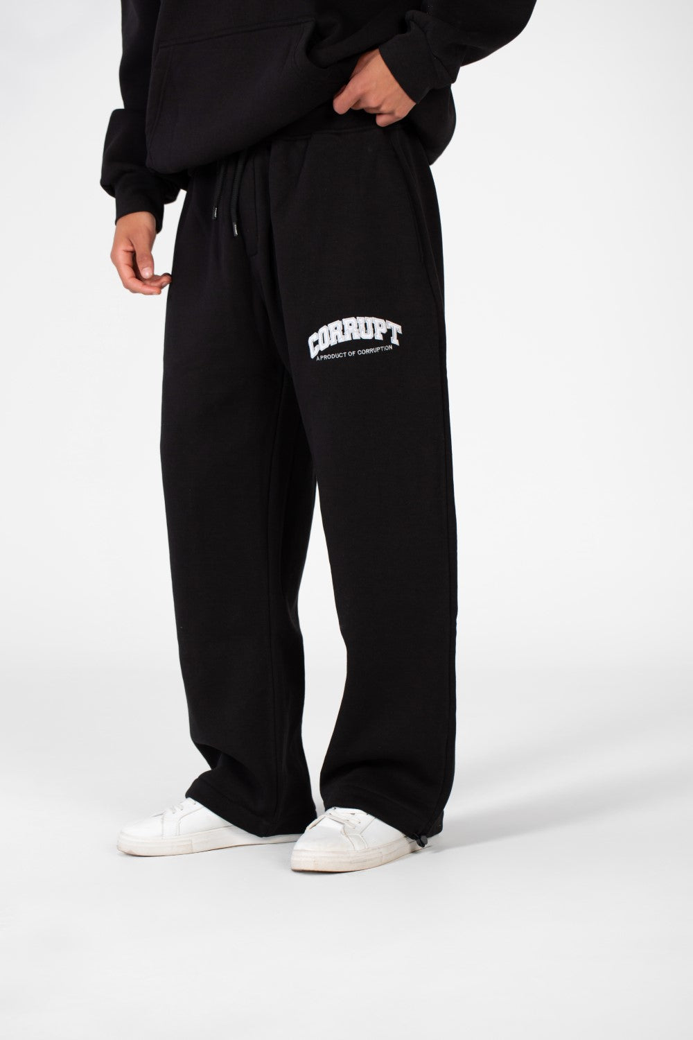 Men's Basic Sweatpants With Elastic Waistband And Front Print