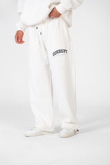Men's Basic Sweatpants With Elastic Waistband And Front Print