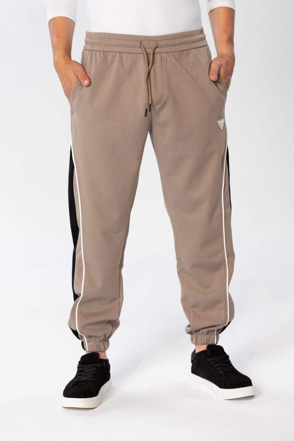 Men's Sweatpants With Elastic Waistband In The Middle And Different sides Color