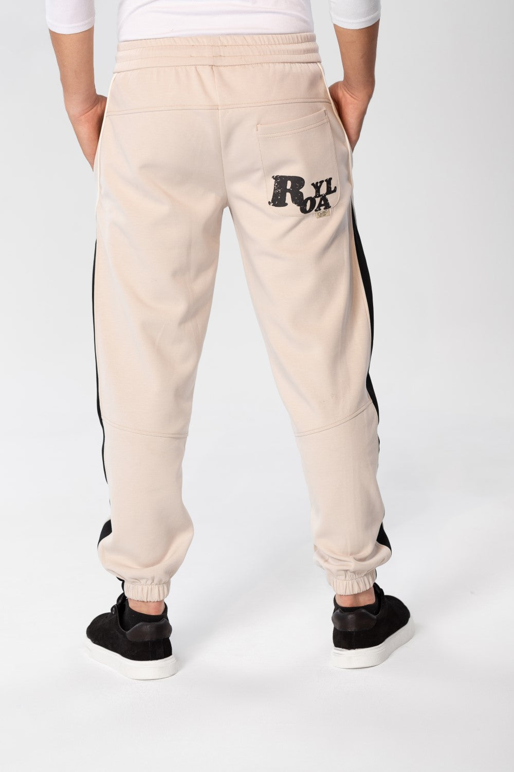 Men's Sweatpants With Elastic Waistband In The Middle And Different sides Color