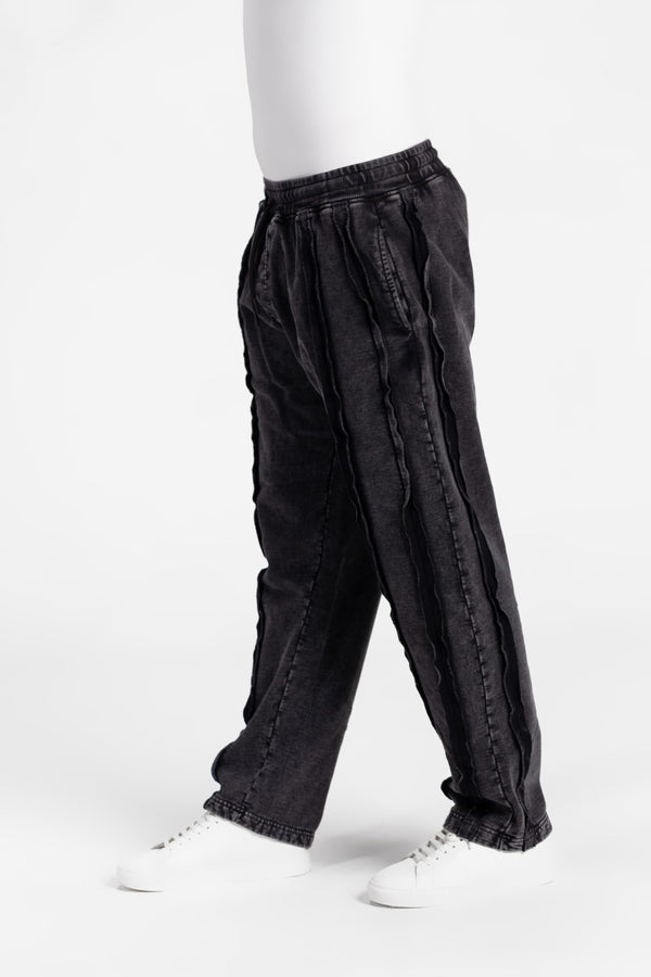 Men's Elastic Waistband Washed Sweatpants
