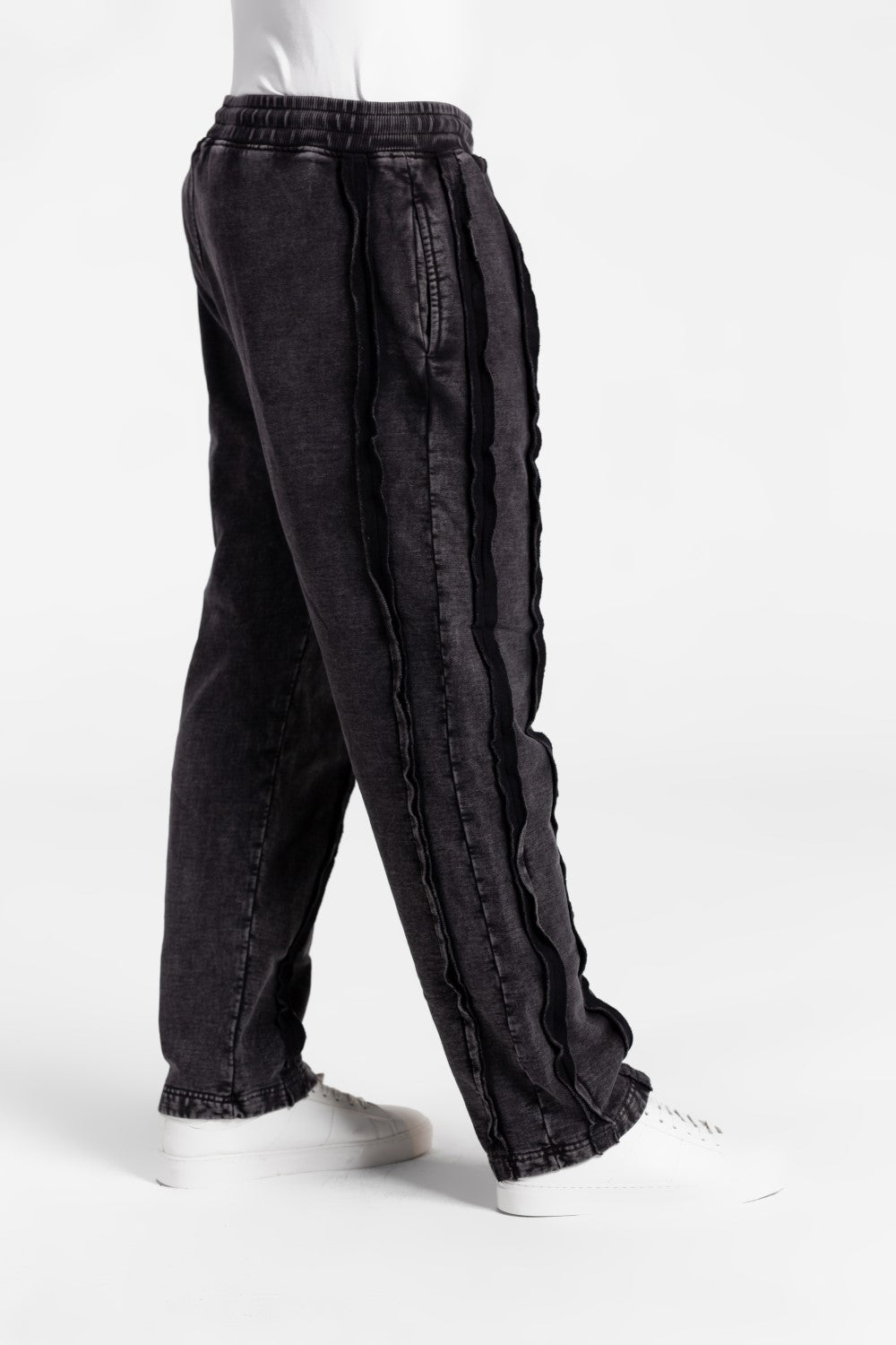 Men's Elastic Waistband Washed Sweatpants