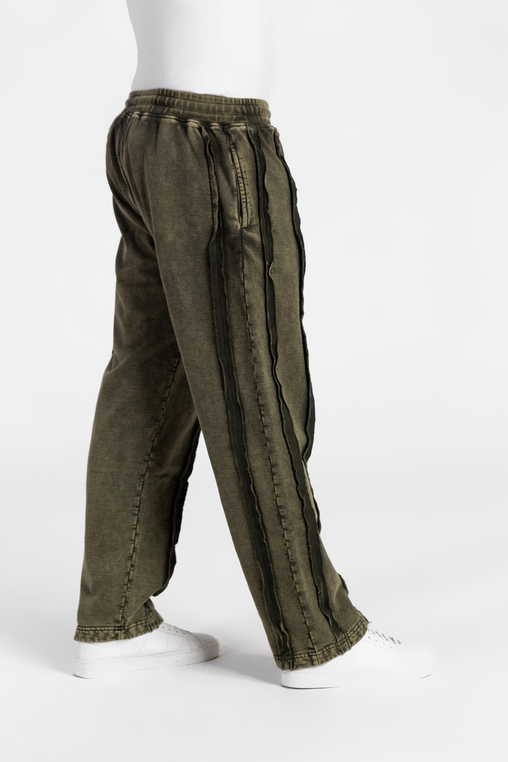 Men's Elastic Waistband Washed Sweatpants