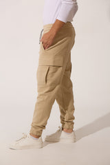 Men's Basic Oversized Sweatpants With Elastic Waistband And Side Pockets