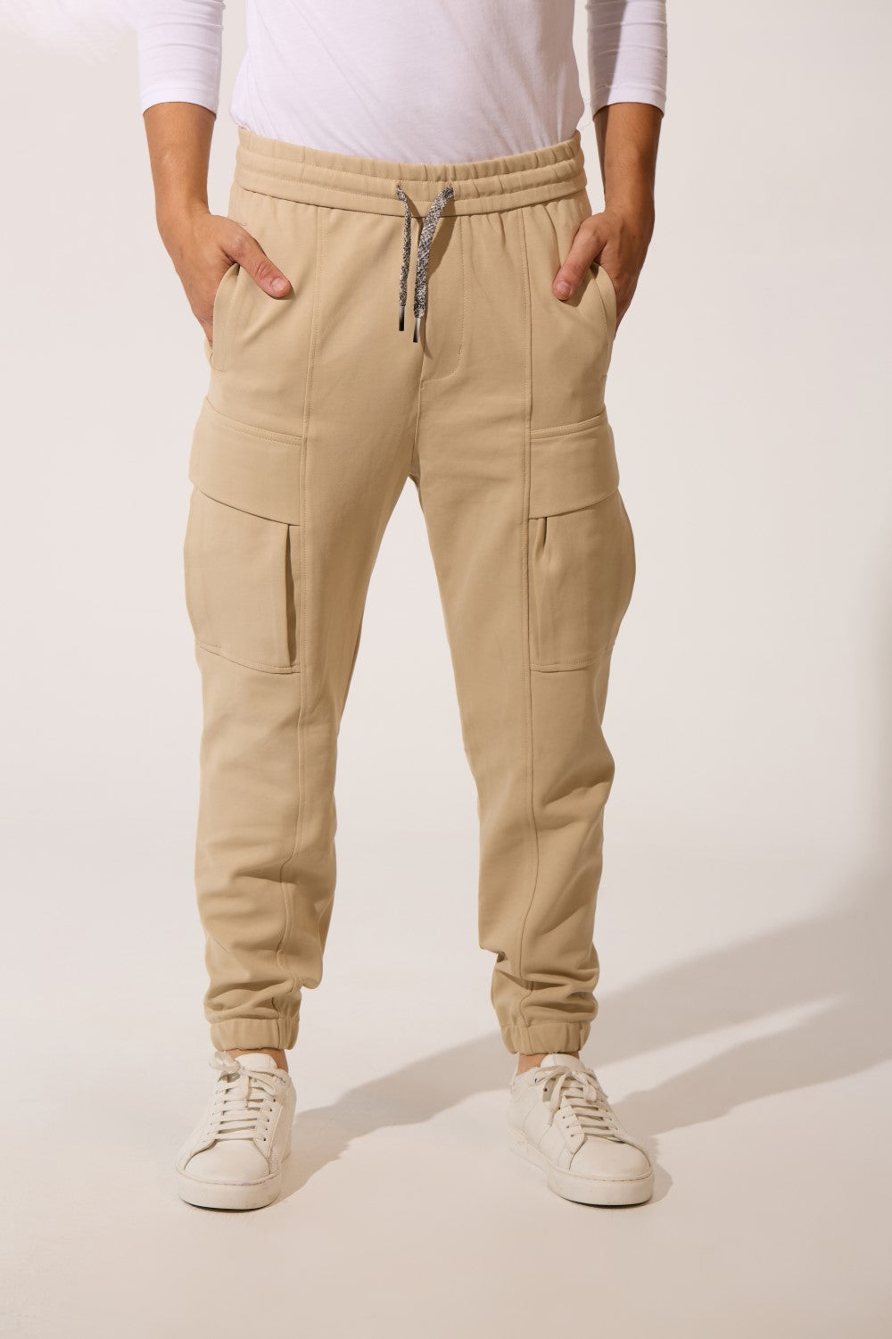 Men's Basic Oversized Sweatpants With Elastic Waistband And Side Pockets