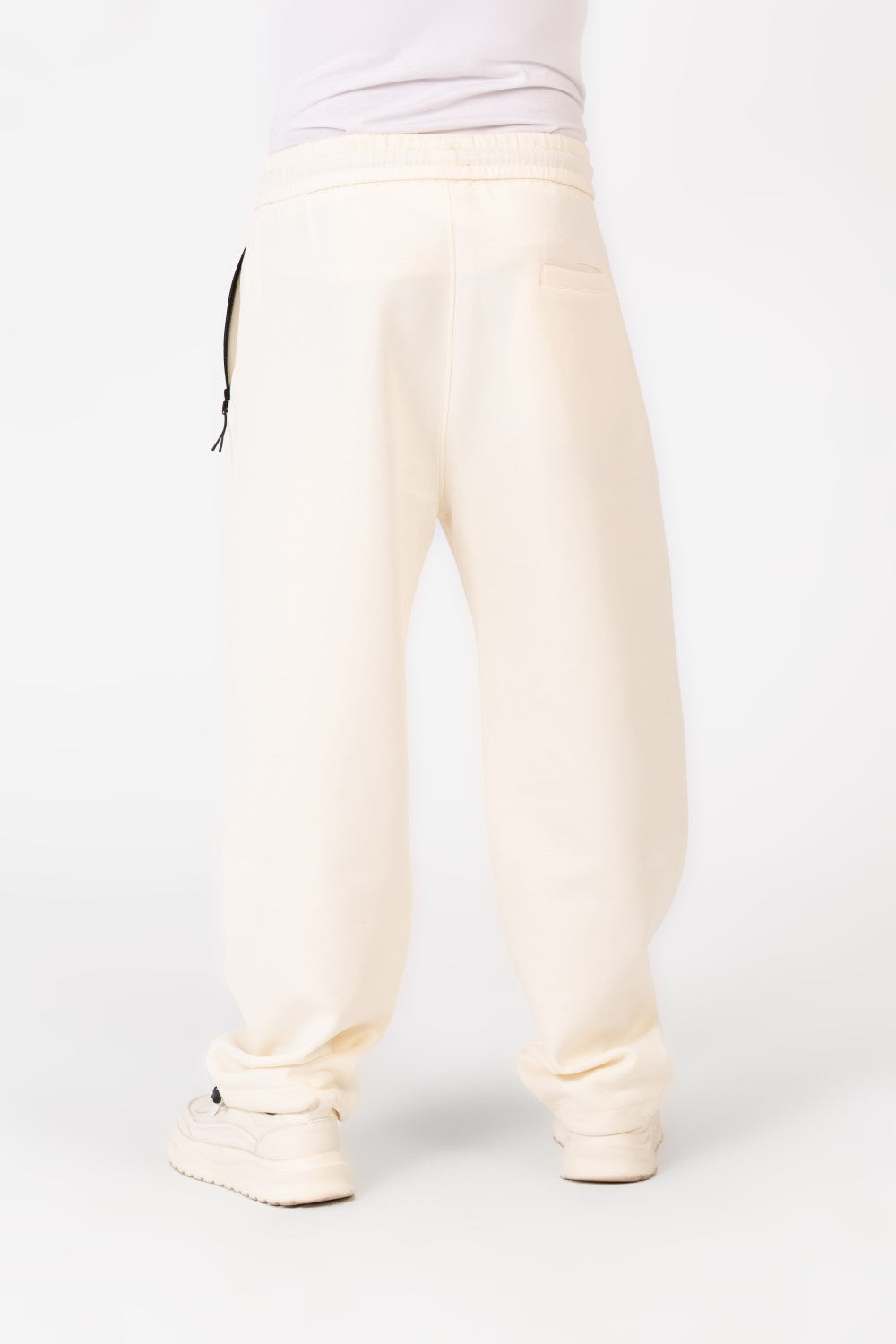 Men's Tomato Oversized Sweatpants With Elastic Waistband And Modern Zipper Pockets