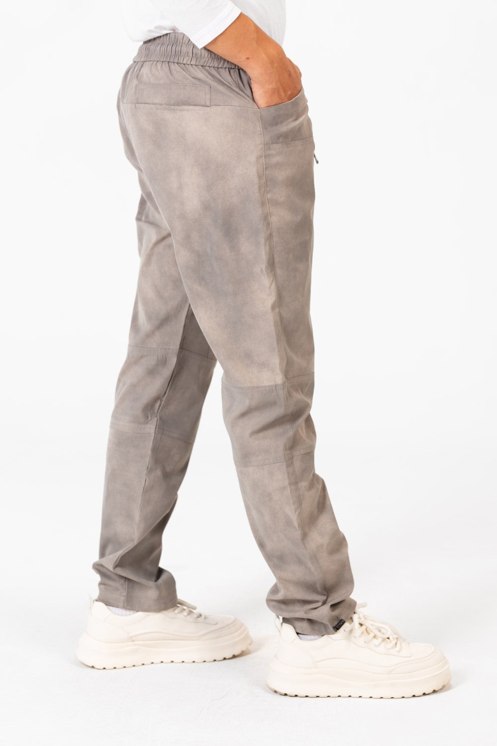 Men's Oversized Sweatpants With Elastic Waistband And Modern Zipper Pockets