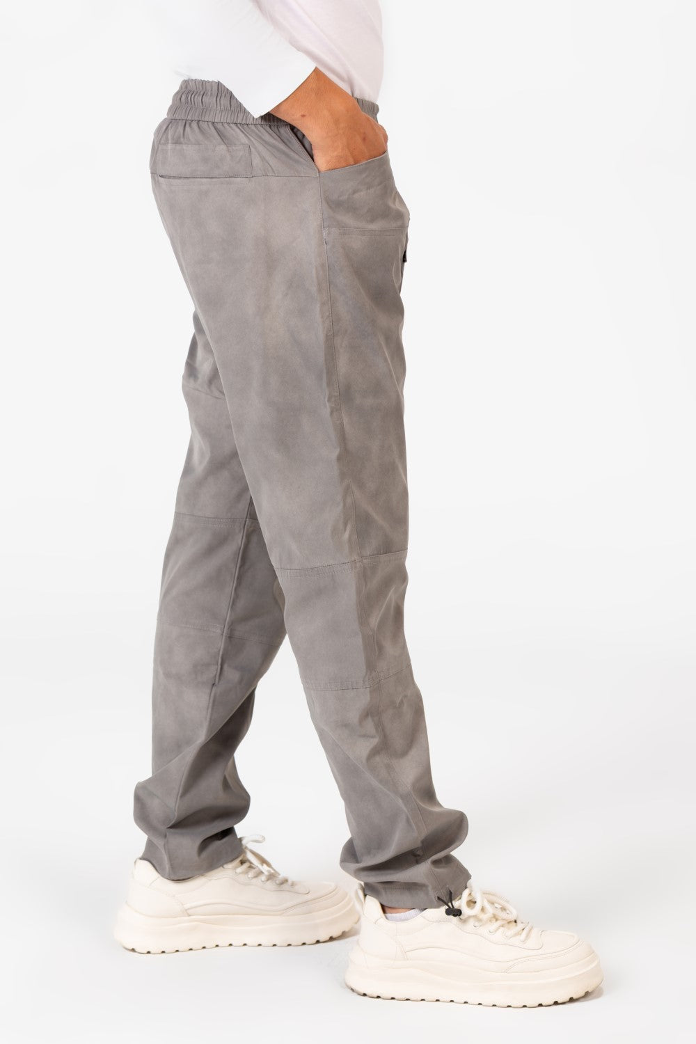Men's Oversized Sweatpants With Elastic Waistband And Modern Zipper Pockets