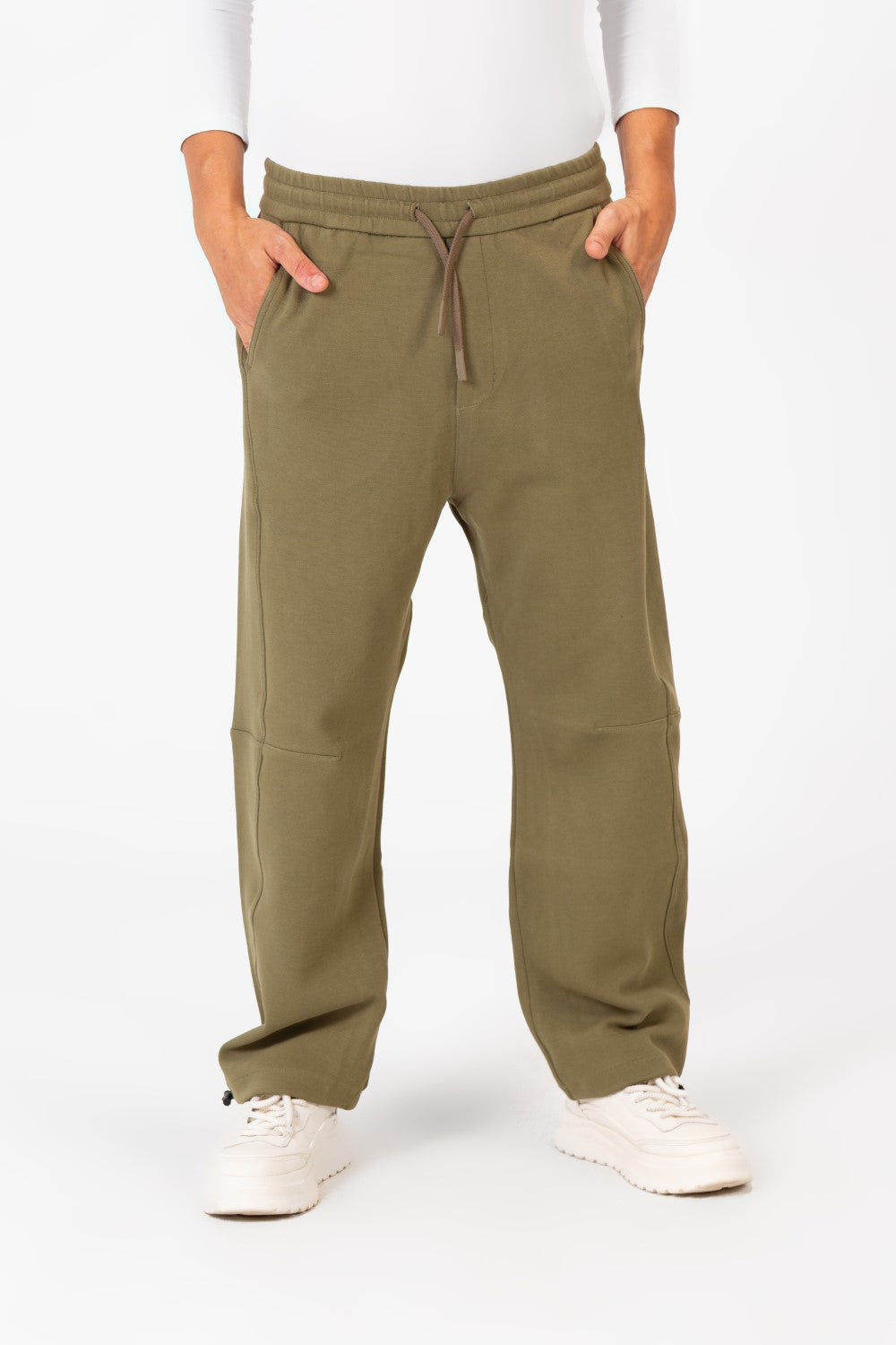 Men's Wide Leg Basic Tomato Sweatpants With Elastic Waistband And Modern Back Pockets