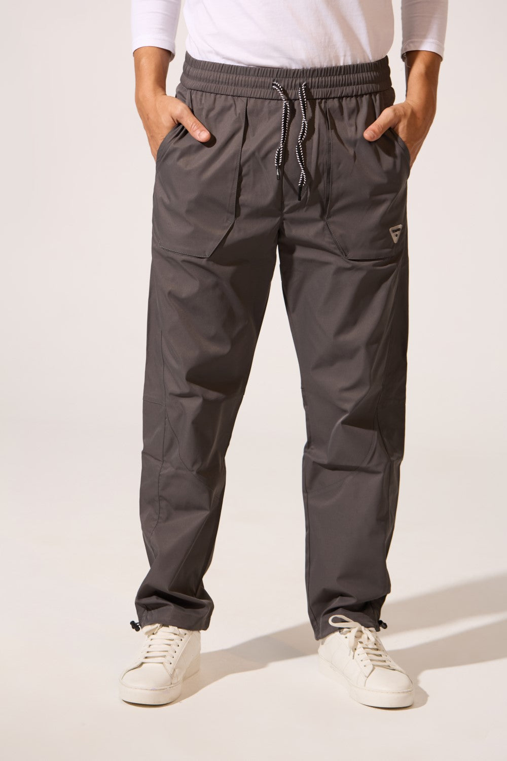 Men's Tomato Soft Waterproof Oversized Pants With Elastic Waistband And Back Pocket