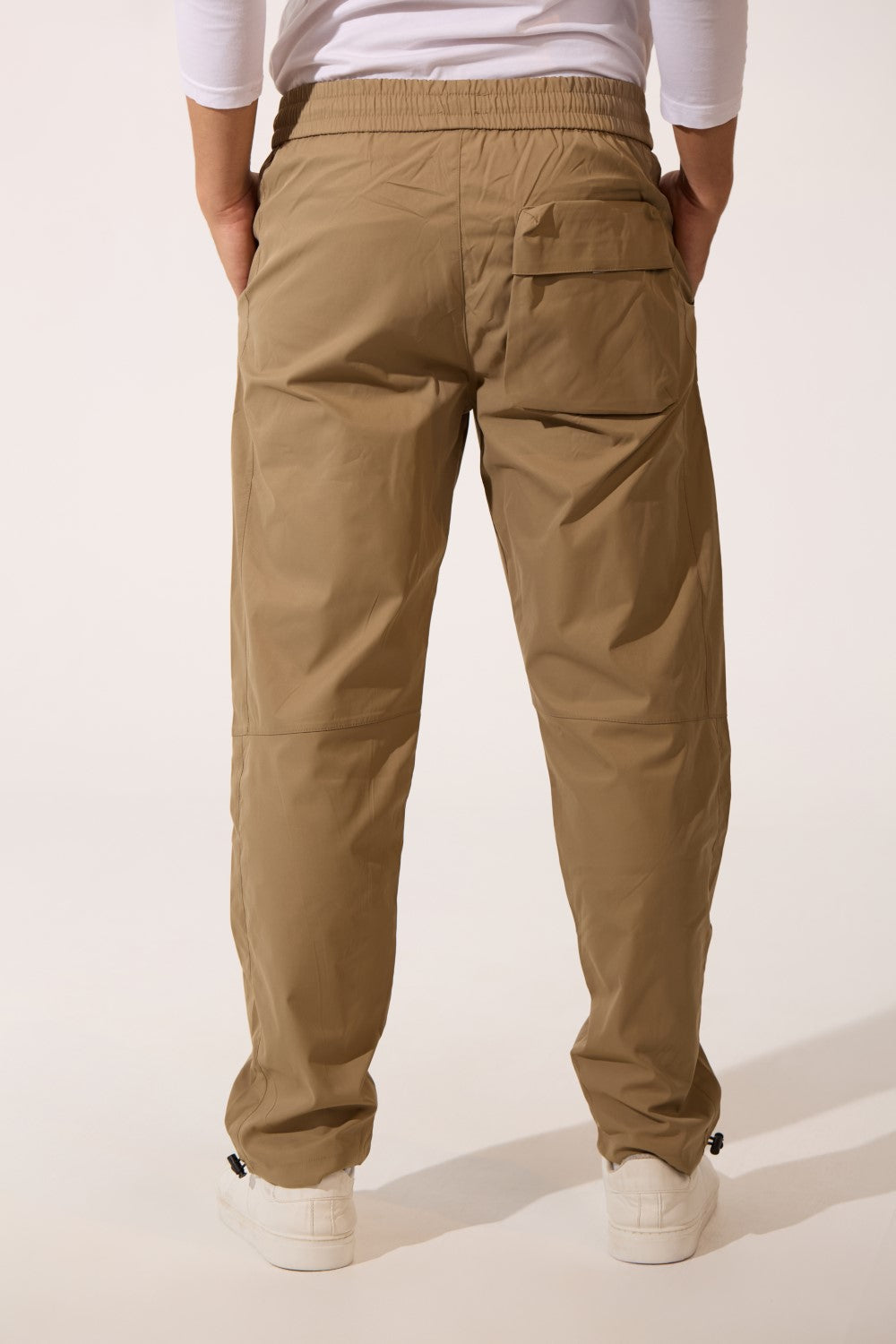 Men's Tomato Soft Waterproof Oversized Pants With Elastic Waistband And Back Pocket