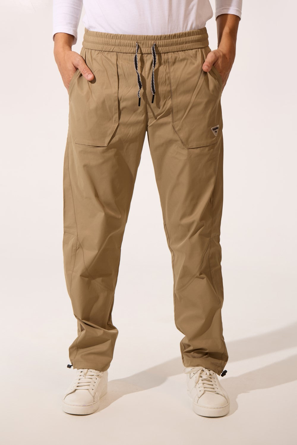 Men's Tomato Soft Waterproof Oversized Pants With Elastic Waistband And Back Pocket
