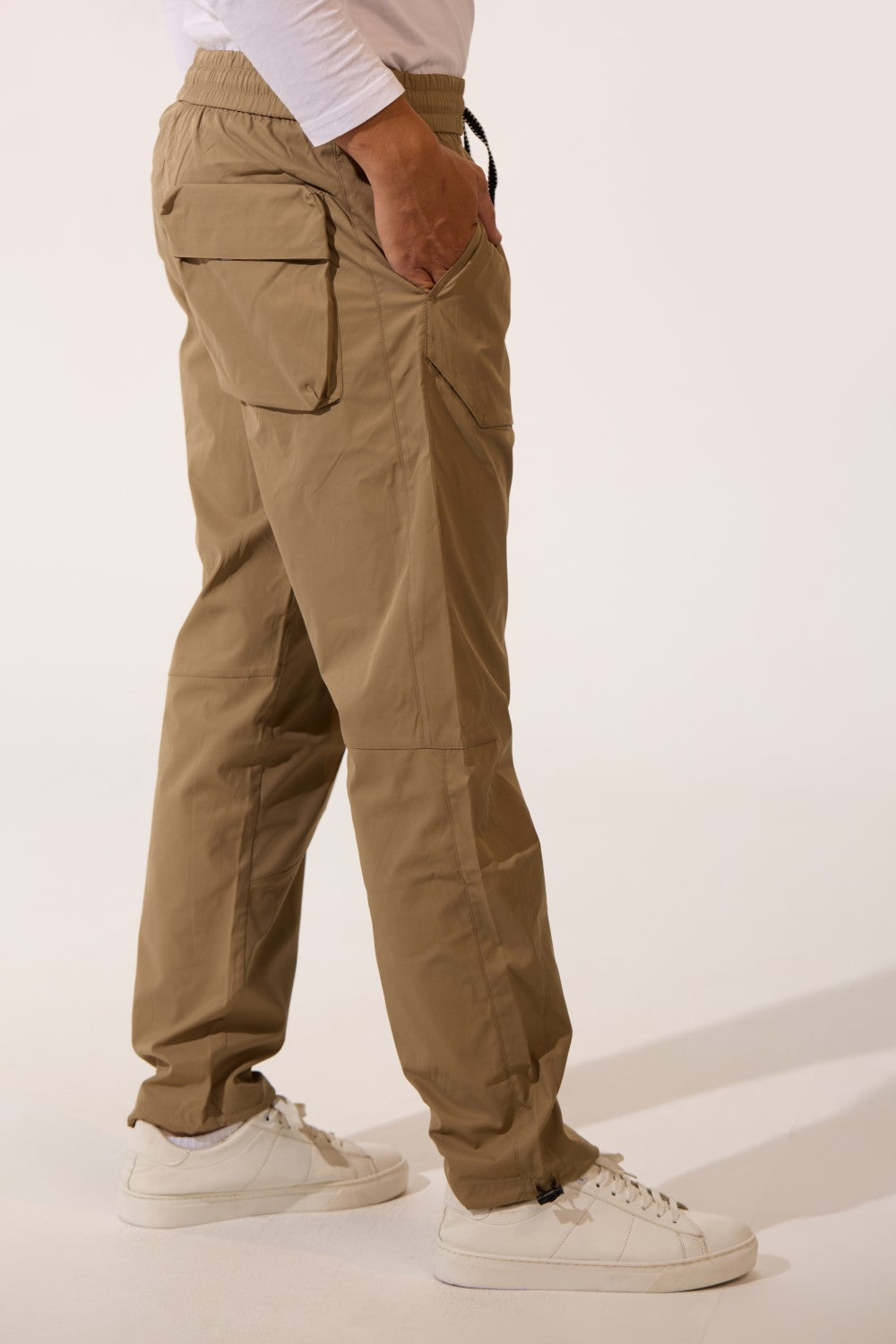 Men's Tomato Soft Waterproof Oversized Pants With Elastic Waistband And Back Pocket