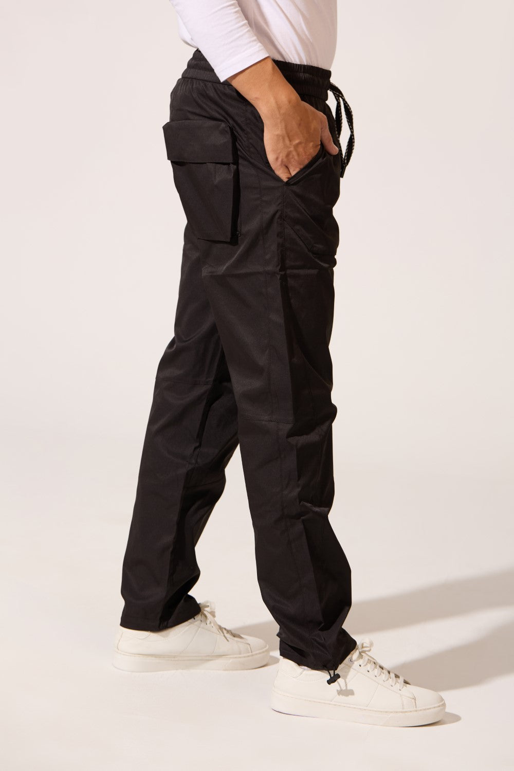 Men's Tomato Soft Waterproof Oversized Pants With Elastic Waistband And Back Pocket