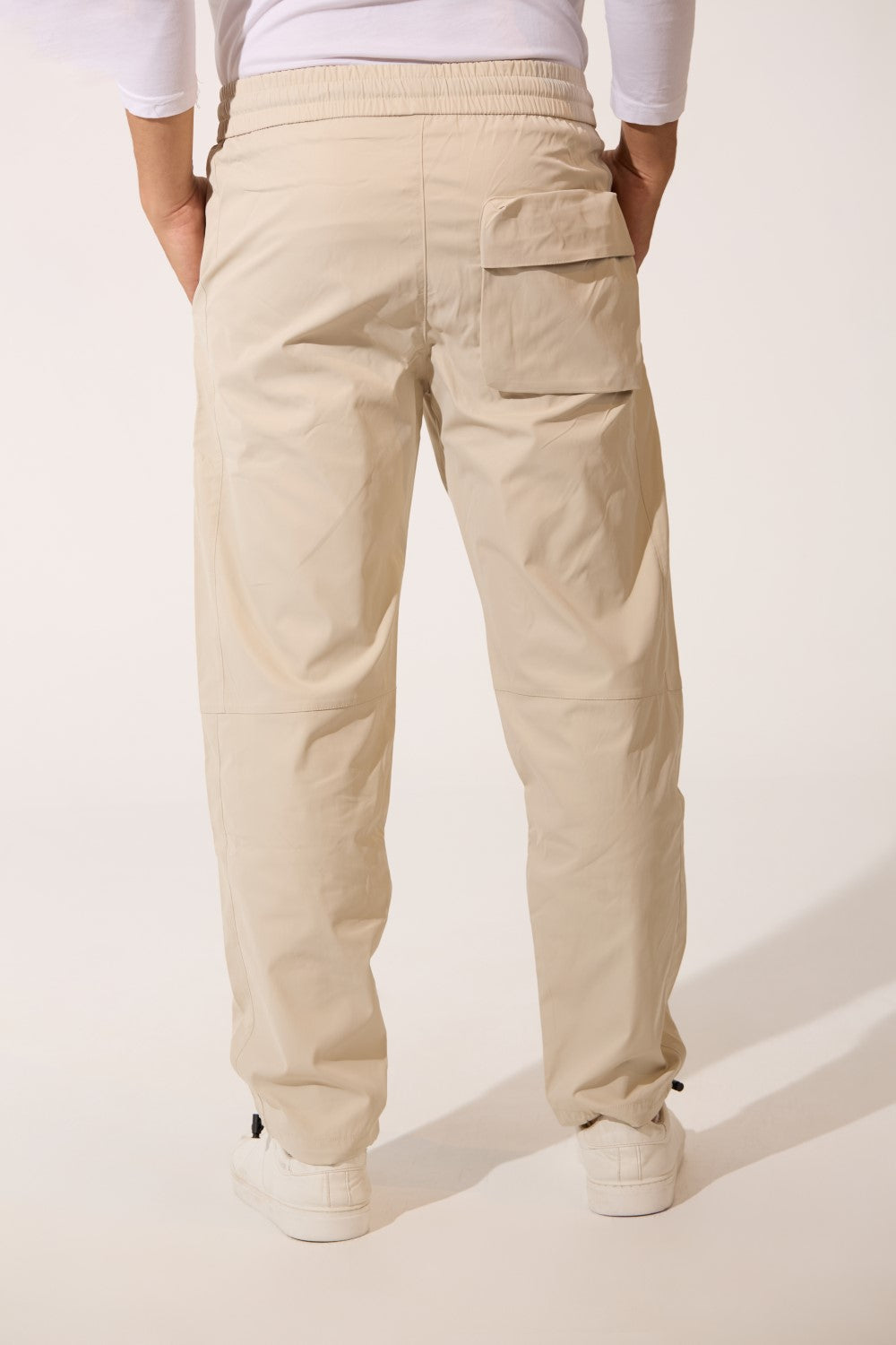 Men's Tomato Soft Waterproof Oversized Pants With Elastic Waistband And Back Pocket