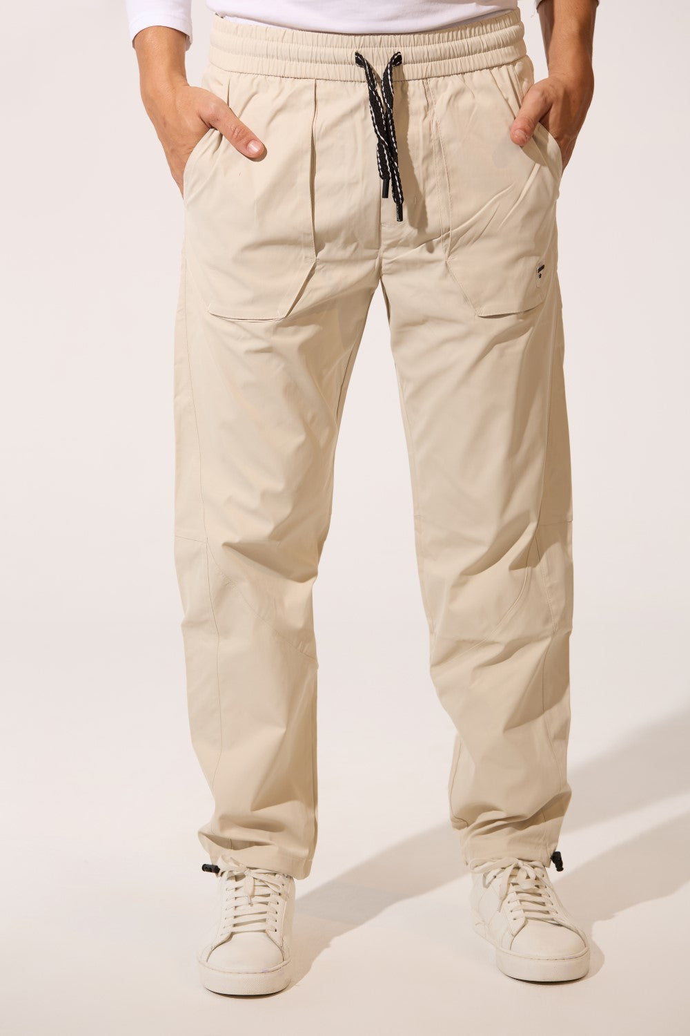 Men's Tomato Soft Waterproof Oversized Pants With Elastic Waistband And Back Pocket
