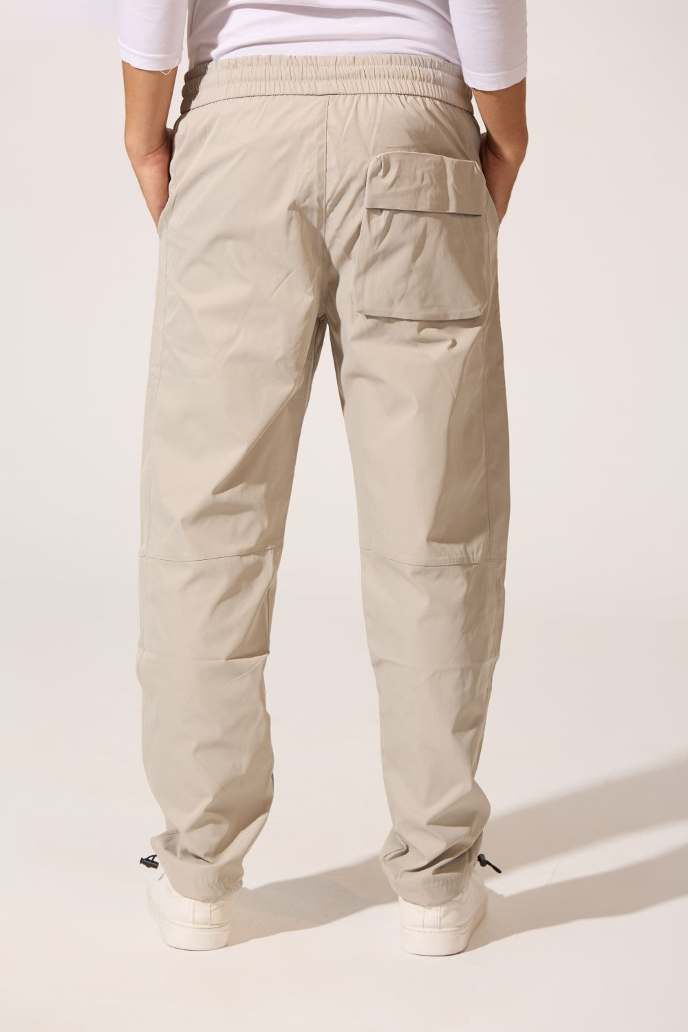 Men's Tomato Soft Waterproof Oversized Pants With Elastic Waistband And Back Pocket