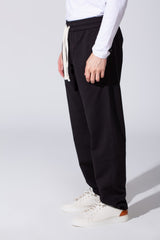 Men's Tomato Wide Leg Sweatpants With Elastic Waist And Back Pocket