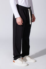 Men's Tomato Wide Leg Sweatpants With Elastic Waist And Back Pocket