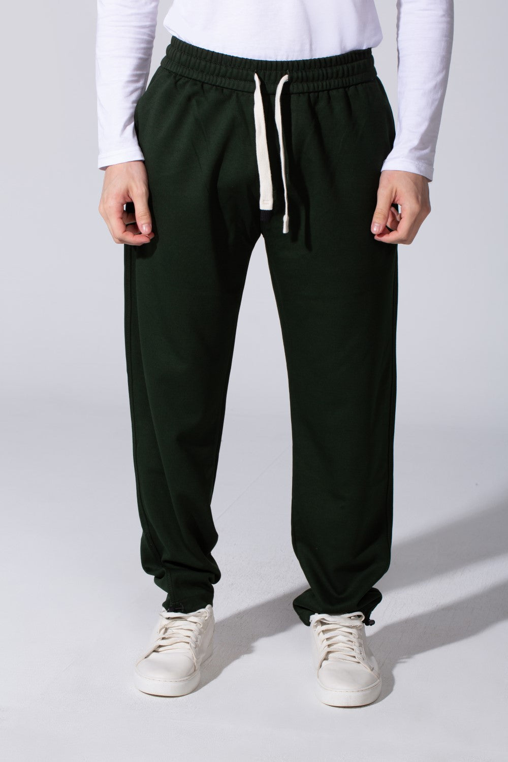 Men's Tomato Wide Leg Sweatpants With Elastic Waist And Back Pocket