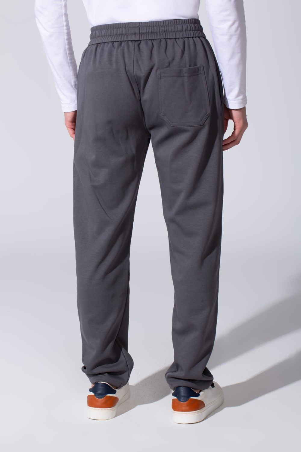 Men's Tomato Wide Leg Sweatpants With Elastic Waist And Back Pocket