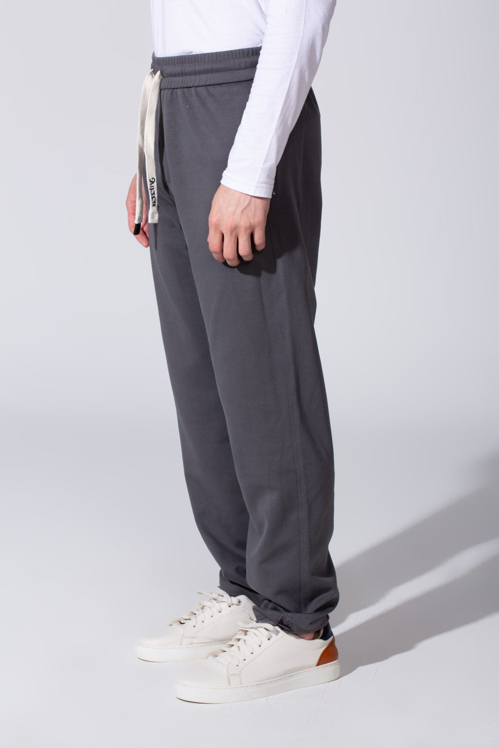 Men's Tomato Wide Leg Sweatpants With Elastic Waist And Back Pocket