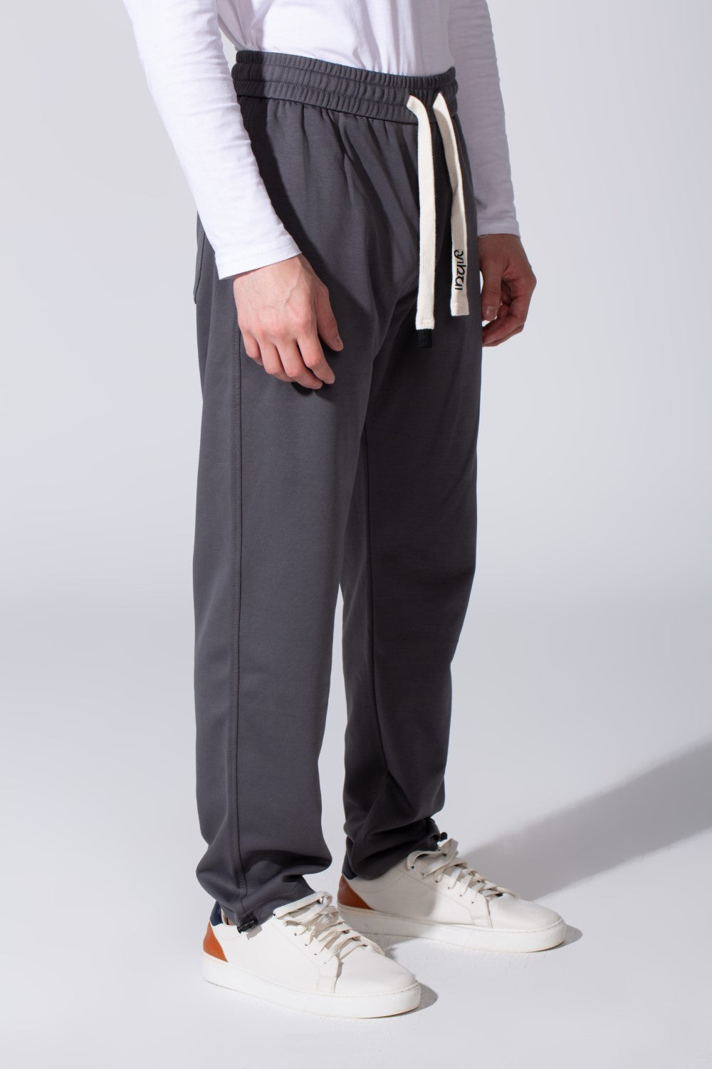 Men's Tomato Wide Leg Sweatpants With Elastic Waist And Back Pocket