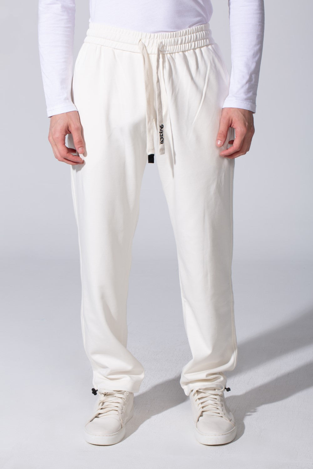 Men's Tomato Wide Leg Sweatpants With Elastic Waist And Back Pocket