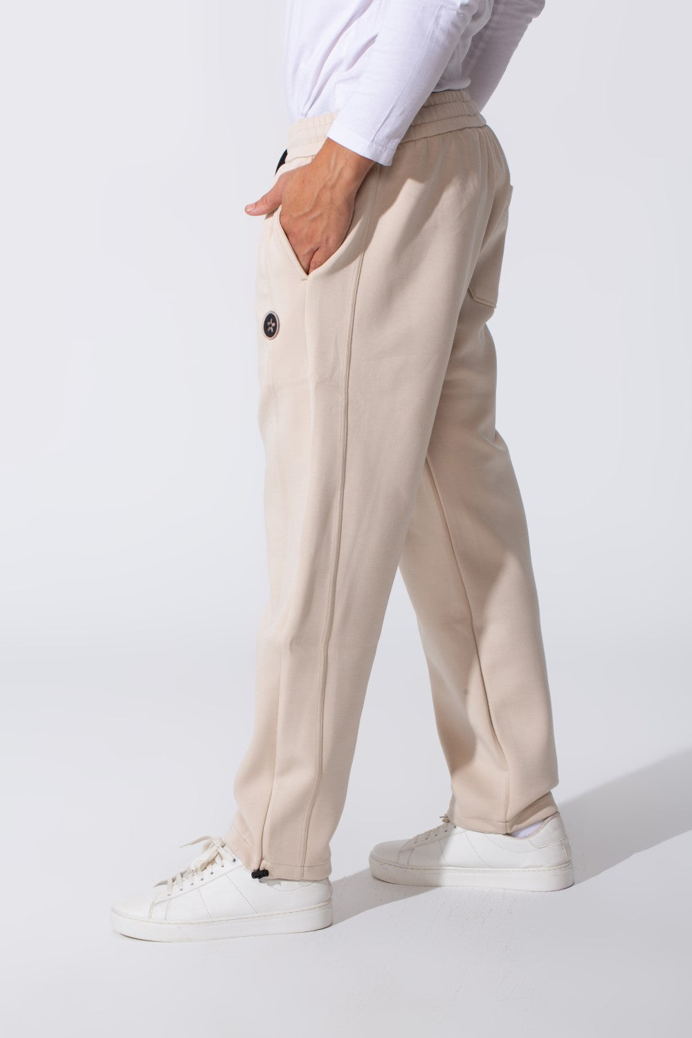 Men's Basic Oversized Sweatpants With Elastic Waistband And Back Pocket