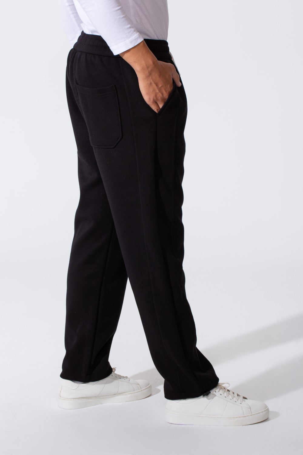 Men's Basic Oversized Sweatpants With Elastic Waistband And Back Pocket
