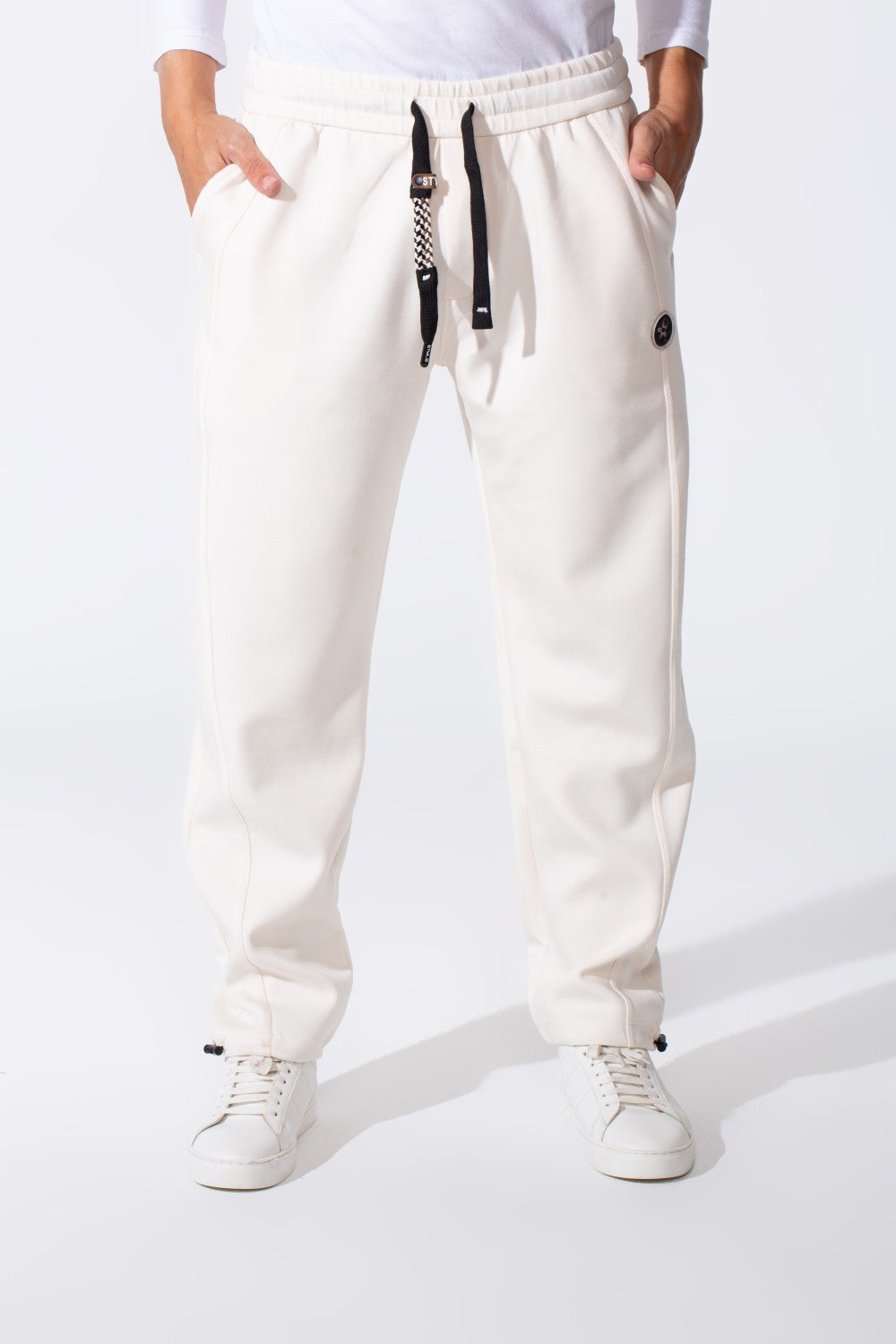 Men's Basic Oversized Sweatpants With Elastic Waistband And Back Pocket
