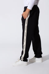 Men's Tomato Oversized Sweatpants With Elastic Waistband And Side Stripe